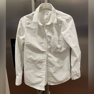 J Crew White Button-Up Shirt
